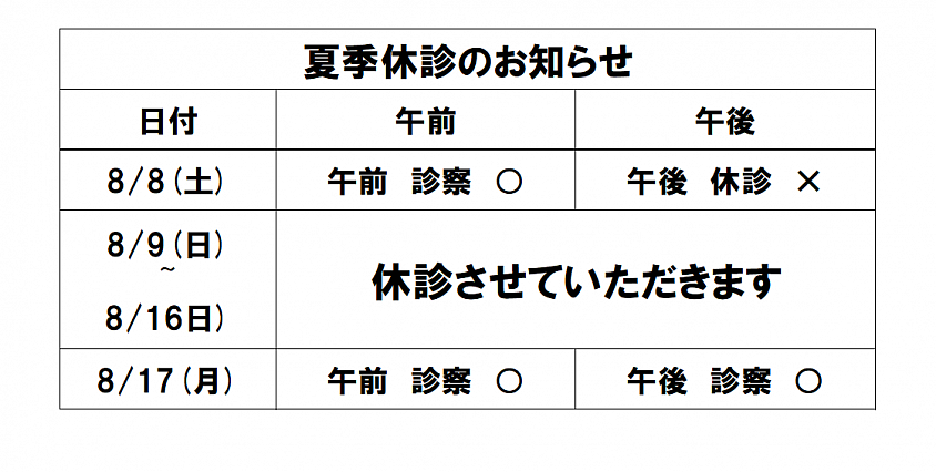 夏季休暇